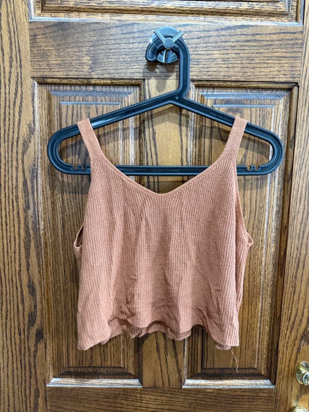 Women's Ribbed Tank Top - Rust - Picture 2 of 2